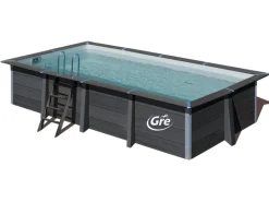 Gre Aufstellpools|Pool Avantgarde Rechteckig Composite 606 cm x 326 cm x 124 cm Braun