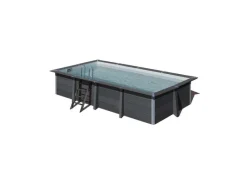 Gre Aufstellpools|Pool Avantgarde Rechteckig Composite mit LED 606 cm x 326 cm x 124 cm Braun