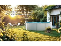 Gre Aufstellpools|Pool Abdeckung|Pool Bora Bora Oval Ø 300 cm x 120 cm Weiß