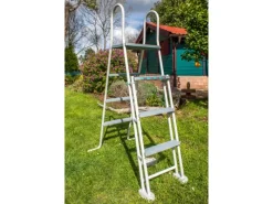 Pool Finlandia Oval mit Nordicoptik 610 cm x 375 cm x 120 cm NordicWeiß*Gre