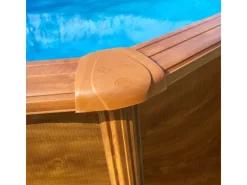 Pool Sicilia Oval mit Holzoptik 500 cm x 300 cm x 120 cm Holzfarben*Gre Hot
