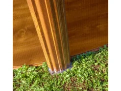 Gre Aufstellpools|Pool Sicilia Rund mit Holzoptik Ø 460 cm x 120 cm Holzfarben