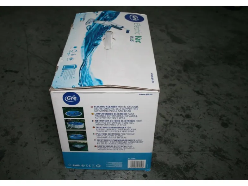 Gre Poolreinigung|Poolreiniger Electric Vac Plus für Pools und Spas Kabellos 36 W Weiß