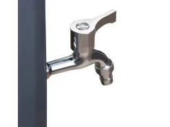 Solardusche aus Harz mit Fußwaschhahn 25 l Grau*Gre Discount