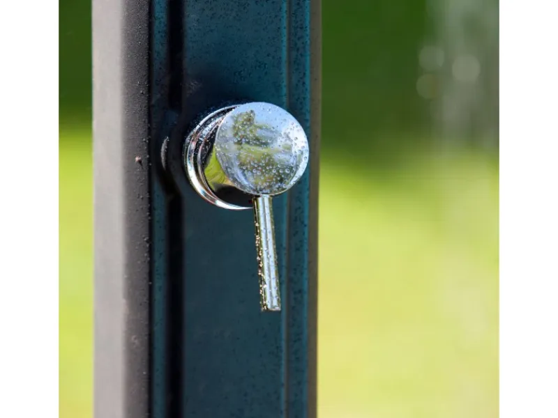 Solardusche aus Harz mit Fußwaschhahn 25 l Grau*Gre Discount