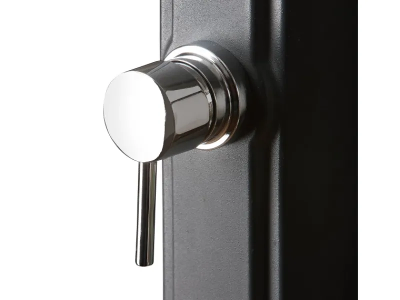 Solardusche aus Harz mit Fußwaschhahn 25 l Grau*Gre Discount