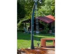 Solardusche aus Harz mit Fußwaschhahn 25 l Grau*Gre Discount