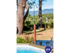 Gre Outdoor Duschen|Solardusche Holzoptik aus PVC 9 l Holzfarben