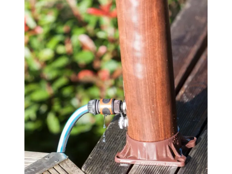 Gre Outdoor Duschen|Solardusche Holzoptik aus PVC 9 l Holzfarben