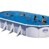 Stahlwand-Pool Atlantis 1.000 cm x 550 cm x 132 cm Oval Weiß*Gre Sale