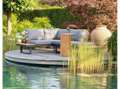 Greemotion Lounge-Gartenmöbel|Gartenmöbel-Sets|Gartenmöbel Lounge-Set Samara 3-tlg Akazienholz mit Aluminium-Gestell