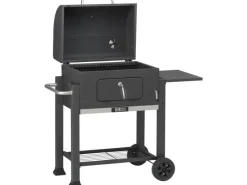 Grillchef Holzkohlegrills|Komfort-Holzkohlegrillwagen Schwarz