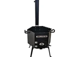 Grillpeter Feuerkörbe|Utschak Dauren mit Abzugsrohr Multifunktionaler Feuerofen für Kazan Schaschlik Grillgemüse Hexagon Uchag 45D