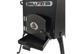 Grillpeter Feuerkörbe|Utschak Dauren mit Abzugsrohr Multifunktionaler Feuerofen für Kazan Schaschlik Grillgemüse Hexagon Uchag 45D