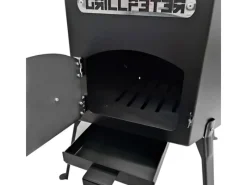 Grillpeter Feuerkörbe|Utschak Dauren mit Abzugsrohr Multifunktionaler Feuerofen für Kazan Schaschlik Grillgemüse Hexagon Uchag 45D