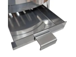 Grillpeter Campingzubehör|Utschak Timur Edelstahl 2 mm mit Abzugsrohr Feuerofen D 40cm für Kazan 10-16 Liter