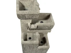 Dobar Wasserpumpe|Gartenbrunnen|Großer Design-Gartenbrunnen mit 4 Stufen 38,7 cm x 32,3 cm x 80,3 cm