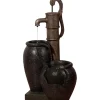 Dobar Brunnenpumpe|Gartenbrunnen|Großer Design-Gartenbrunnen mit Handpumpe 47,5 cm x 38,5 cm x 84 cm
