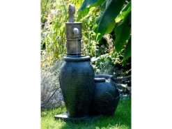 Dobar Brunnenpumpe|Gartenbrunnen|Großer Design-Gartenbrunnen mit Handpumpe 47,5 cm x 38,5 cm x 84 cm