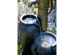 Dobar Brunnenpumpe|Gartenbrunnen|Großer Design-Gartenbrunnen mit Handpumpe 47,5 cm x 38,5 cm x 84 cm