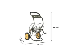 Haemmerlin Gartenschläuche|Metall-Schlauchwagen mit 2 Vollgummiräder 55 m
