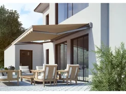 Spettmann Markisen|Halbkassetten Markise SUN LED 350 x 250 cm Gestell Anthrazit Tuch NHK li.