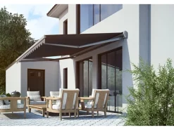 Halbkassetten Markise SUN LED 300 x 200 cm Gestell Anthrazit Tuch NHK li.*Spettmann Sale