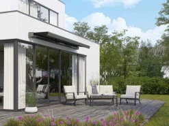 Halbkassettenmarkise Maraca 4x2,5m Anthrazit Solarbetrieb* Sale