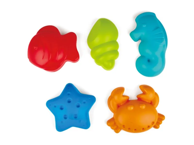 Hape Wasserspielzeug|Sandspielzeug Meerestiere-Förmchen Kunststoff 5-teilig Mehrfarbig