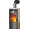 Hark Rechen|Dauerbrand-Kaminofen Opera-B mit Automatik und Teefach Creme 5 kW EEK: A+