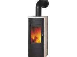 Dauerbrand-Kaminofen Tiamo EX Schwarz Keramik Creme 6 kW EEK: A+*Hark Hot