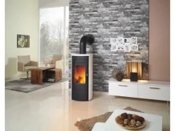 Dauerbrand-Kaminofen Tiamo EX Schwarz Keramik Creme 6 kW EEK: A+*Hark Hot