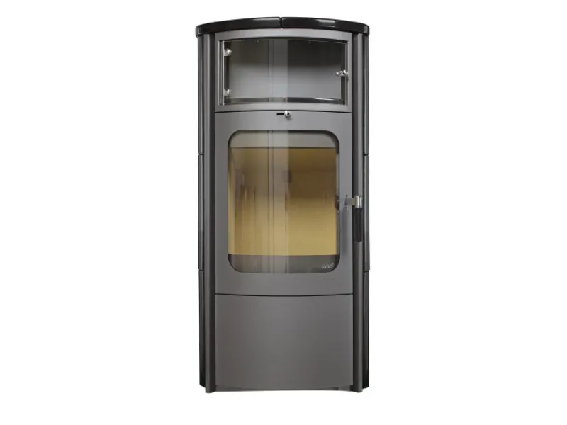 Hark Rechen|Dauerbrand-Kaminofen Opera-B Meteorschwarz 7 kW mit Automatik EEK: A+