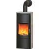 Hark Rechen|Kaminofen Keno ECOplus Schwarz Naturstein Grau 7kW Automatik