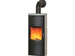 Hark Rechen|Kaminofen Keno ECOplus Schwarz Naturstein Grau 7kW Automatik