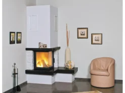 Kaminofen Nebraska Bank Rechts Marmor Schwarz-Weiß 8 kW EEK: A+*Hark Discount