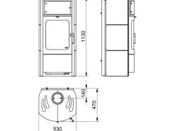 Opera-B Kaminofen Keramik Weiß 5 kW mit Automatik*Hark Hot
