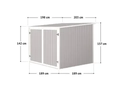 HATTORO Fahrradboxen|Fahrradgarage Bicycle Fahrradhaus Fahrradbox Bike Box 5,6m³ Metall