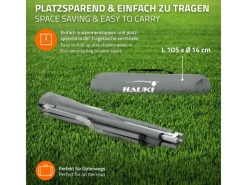 Campingbett Klappbar Grau 210x83x46 cm XL Feldbett mit Tragetasche*HAUKI Discount