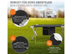 HAUKI Campingzubehör|Sonnenliegen|Campingbett Klappbar Schwarz 210x83x46 cm XL Feldbett mit Tragetasche