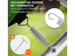 Trampolin Outdoor 244cm Grün GS Geprüft Rundes Gartentrampolin bis 150 kg*HAUKI Clearance