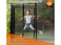 Trampolin Outdoor 244cm Grün GS Geprüft Rundes Gartentrampolin bis 150 kg*HAUKI Clearance