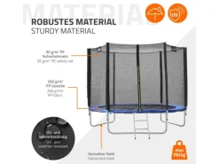 Trampolin Outdoor 244cm Blau GS Geprüft Rundes Gartentrampolin bis 150 kg*HAUKI Sale
