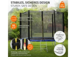 Trampolin Outdoor 244cm Blau GS Geprüft Rundes Gartentrampolin bis 150 kg*HAUKI Sale