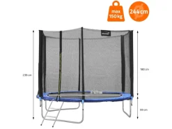 Trampolin Outdoor 244cm Blau GS Geprüft Rundes Gartentrampolin bis 150 kg*HAUKI Sale