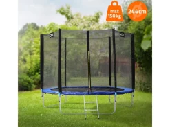Trampolin Outdoor 244cm Blau GS Geprüft Rundes Gartentrampolin bis 150 kg*HAUKI Sale