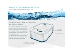 Heissner Whirlpool Spa Fransisco 1000l 184x124x75 cm 22 Düsen*Planet Spa New