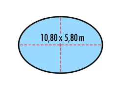 Höfer Chemie Pool Abdeckplane Oval 10,80 x 5,80m mit Materialstärke 300 g/m²* Outlet
