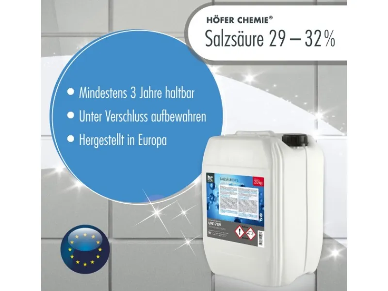 Poolpflege|Höfer Chemie Salzsäure 29-32% 24 x 20kg