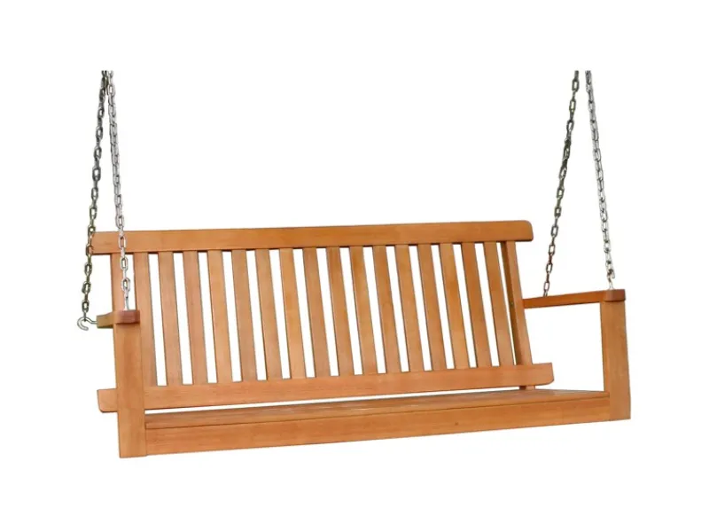 Garden Pleasure Gartenbänke|Hänge- und Gartenbank Columbia 2-Sitzer Eukalyptus Braun 56 x 130 x 63 cm